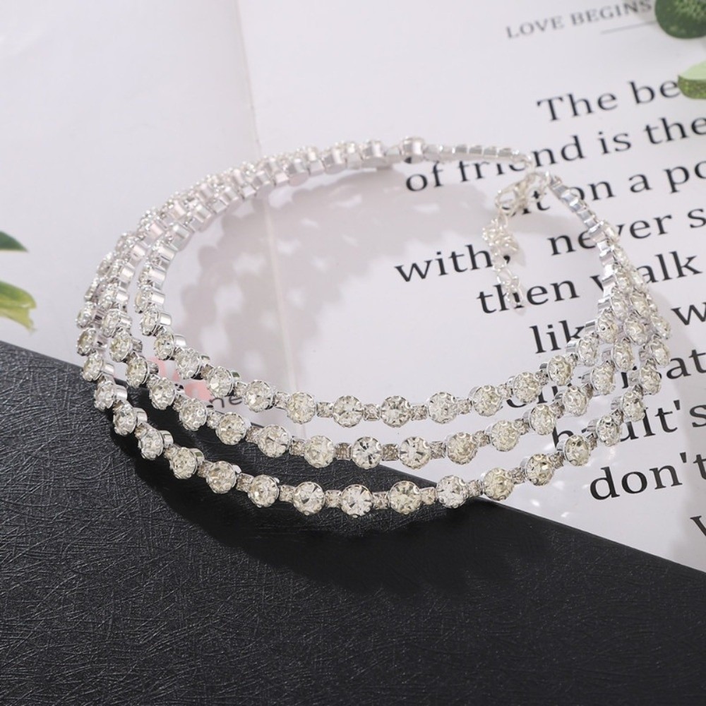 Layered Necklace Set - Bridal Jewelry Sparking Diamante Diamante Multi-layer