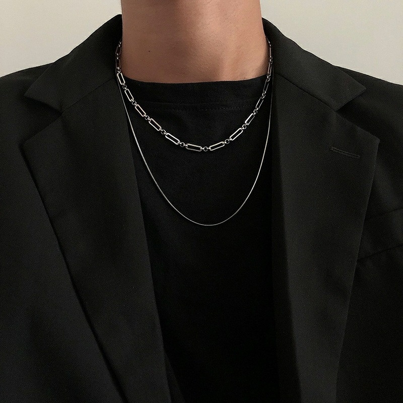 Women'S Emo Accessories - 2023 Trendy Stainless stee Double layer