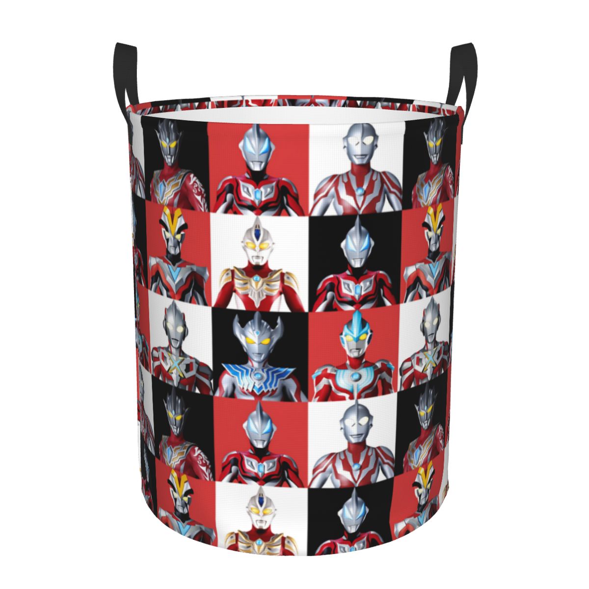 Women Accessories Hamper - Checkered Plaid Ultraman Comics Laundry Hamper