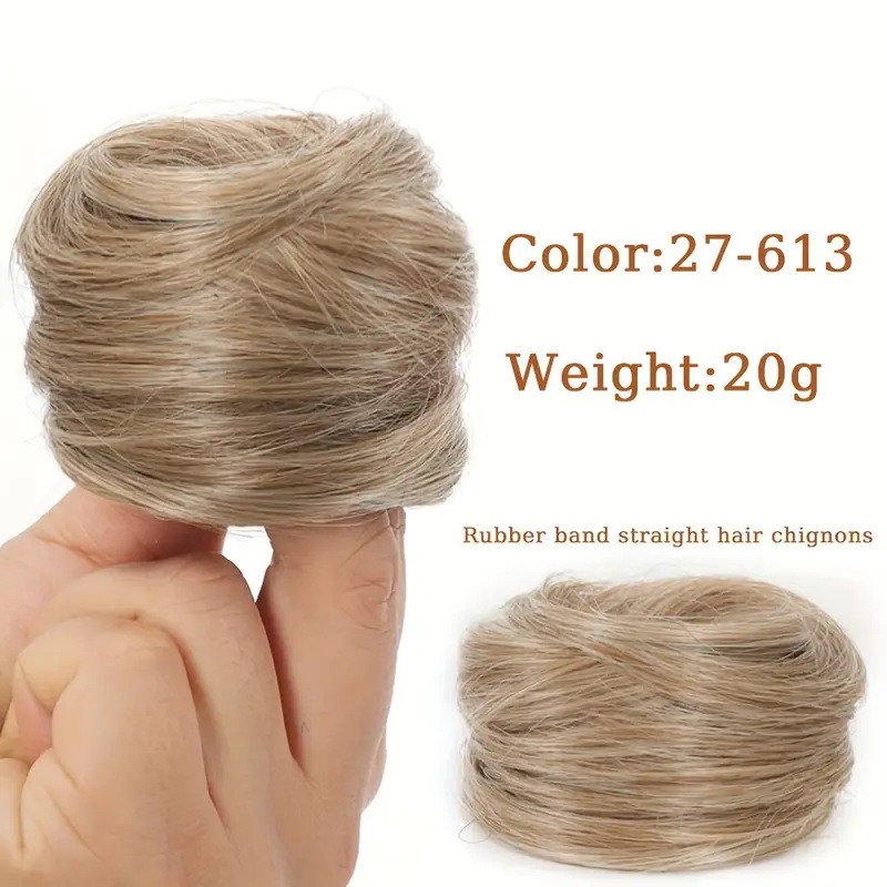 Synthetic Hair Bun Extension M - Hair Band Elastic review and price
