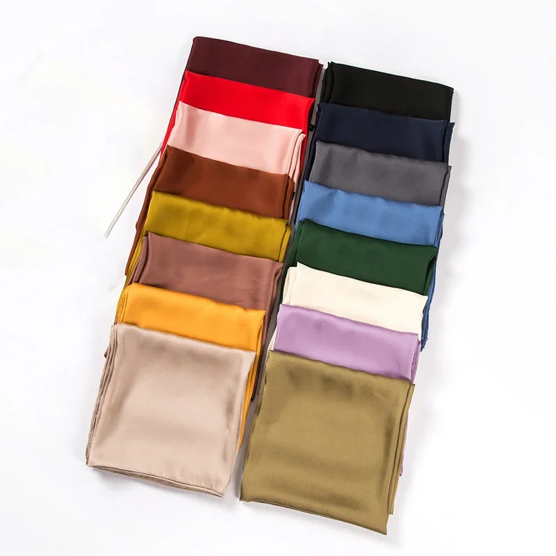 Satin Scarf Women 70cm Solid C - Women'S Accessories For Neck review and price