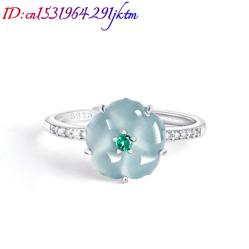 Blue Burmese Jadeite Flower Ri - Women'S Accessories review and price