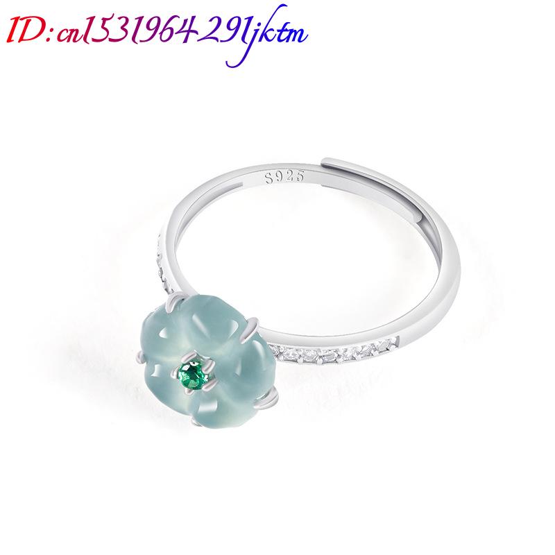 Blue Burmese Jadeite Flower Ri - Women'S Accessories review and price