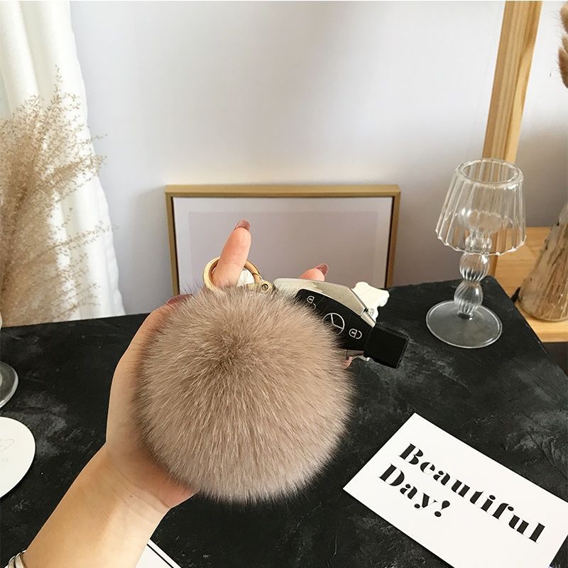 2024 Fluffy Real Fox Fur Ball  - Women'S Emo Accessories review and price
