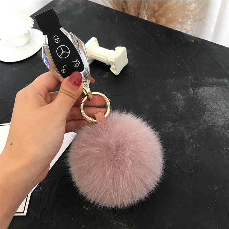 2024 Fluffy Real Fox Fur Ball  - Women'S Emo Accessories review and price