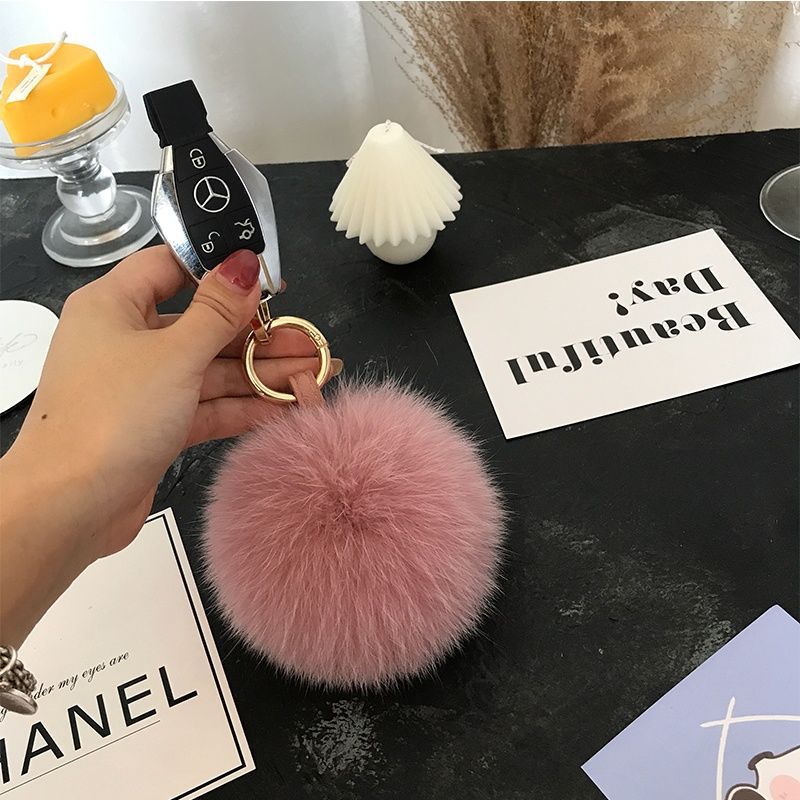 2024 Fluffy Real Fox Fur Ball  - Women'S Emo Accessories review and price