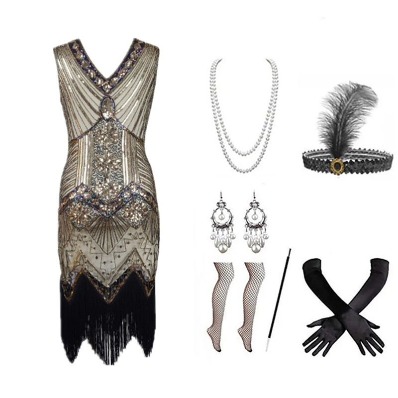 Women 1920s Flapper Dress Set  - Women'S Accessories In The 1920S review and price