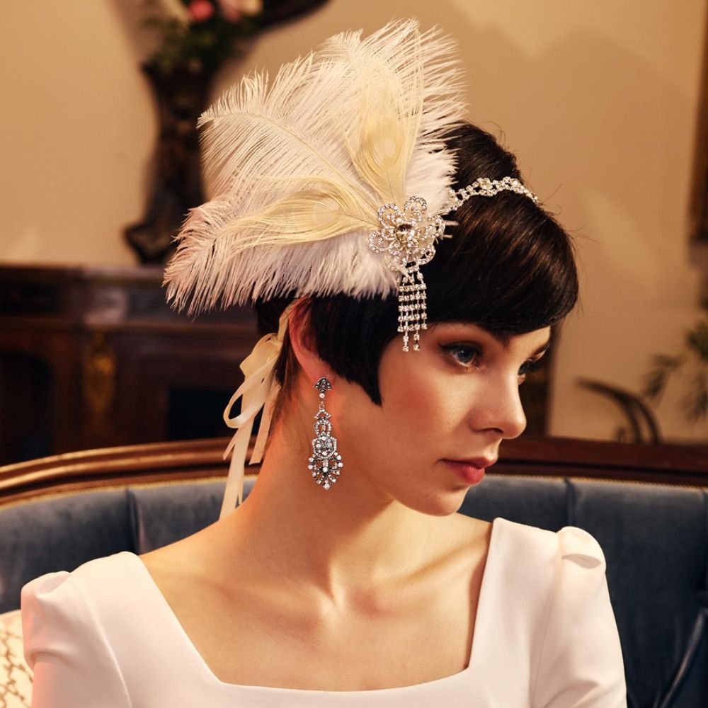 Vintage Feather Headband Sequi - Women'S Accessories In The 1920S review and price