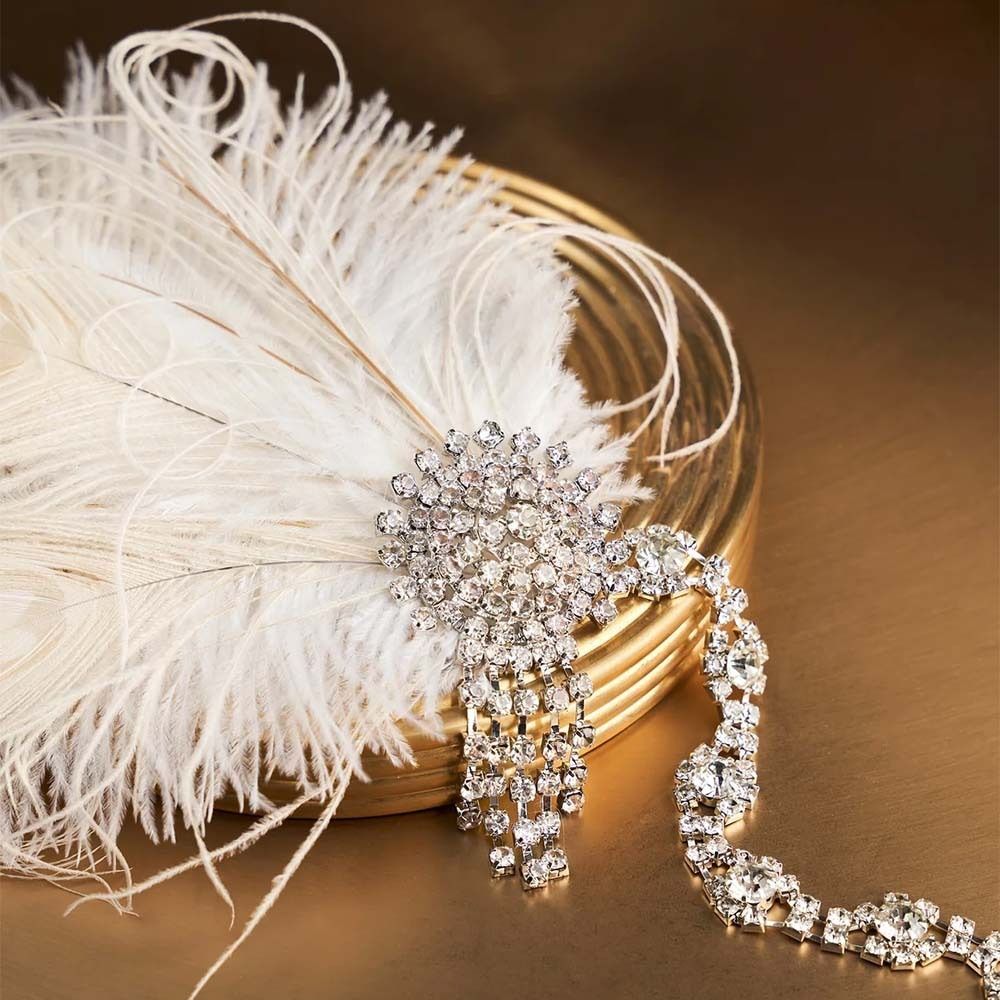 Vintage Feather Headband Sequi - Women'S Accessories In The 1920S review and price