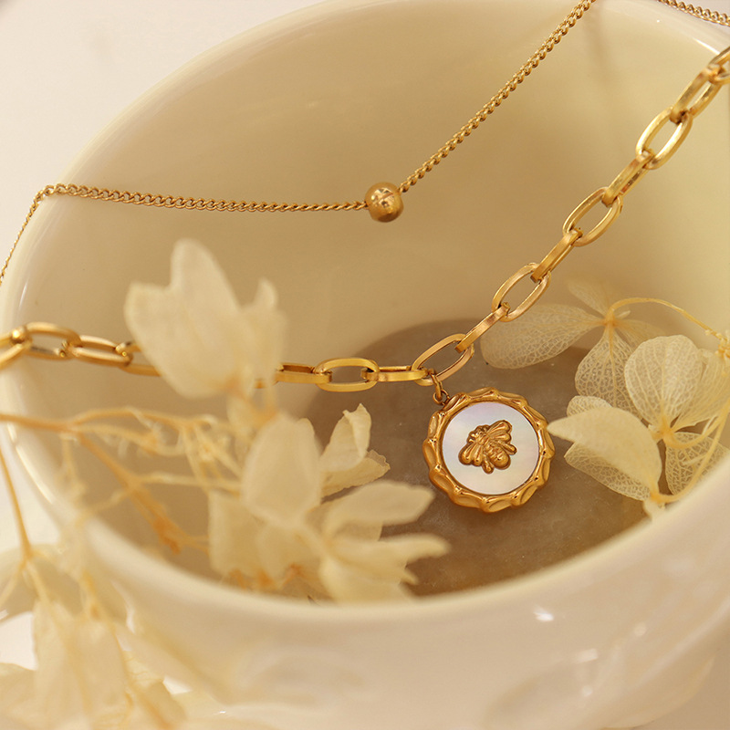 Versatile White Shell Little B - Layered Necklace Set review and price