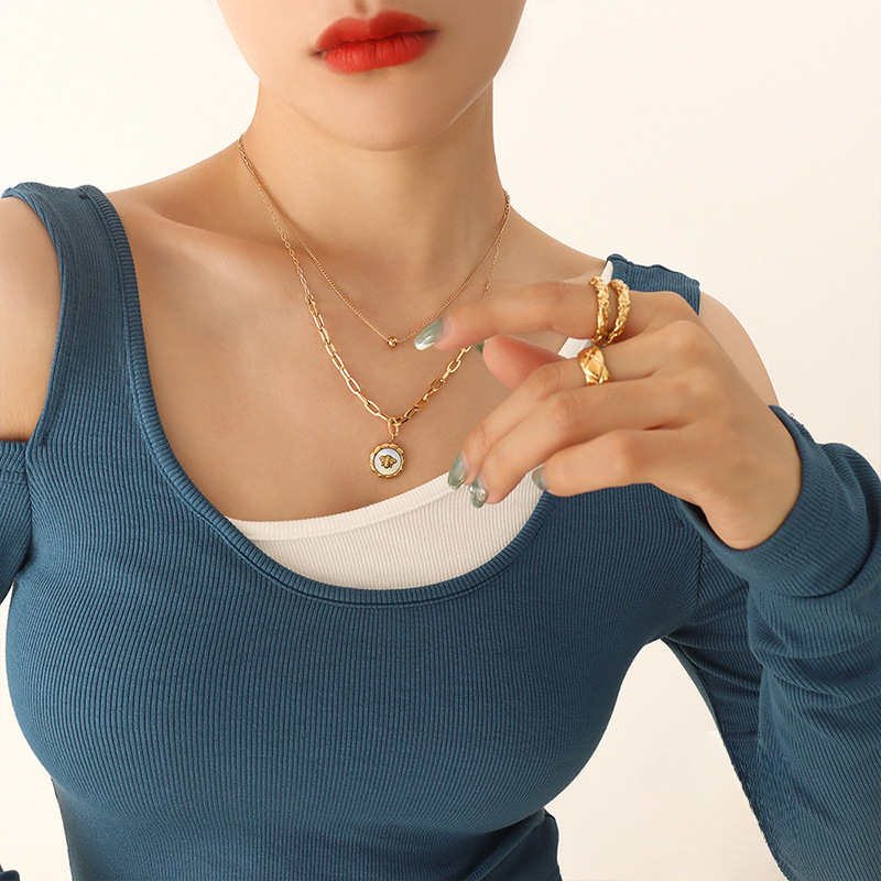 Versatile White Shell Little B - Layered Necklace Set review and price