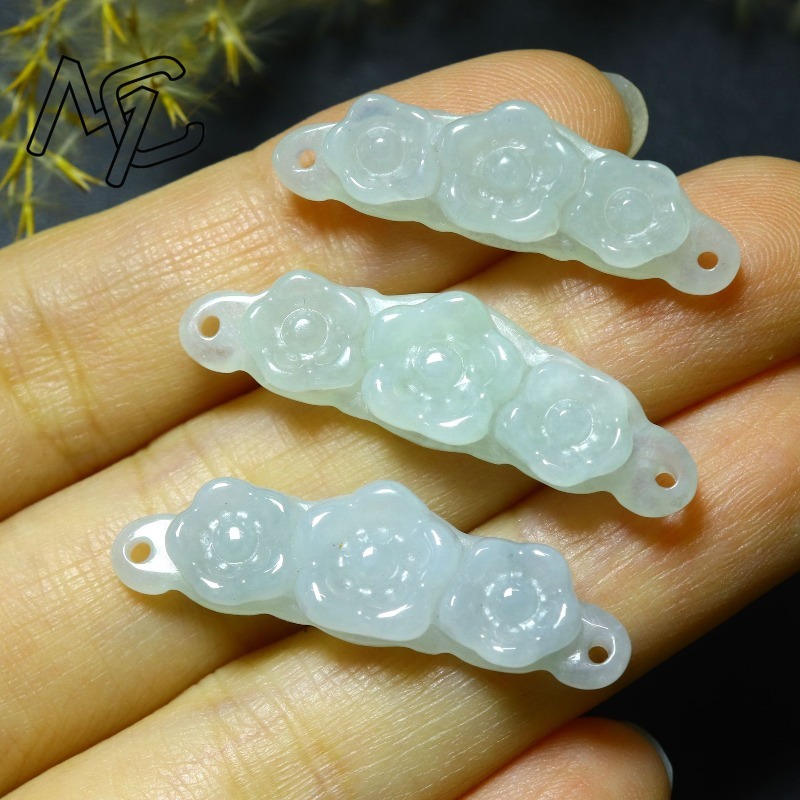1pc Natural Jadeite Emerald Fl - Women'S Accessories review and price