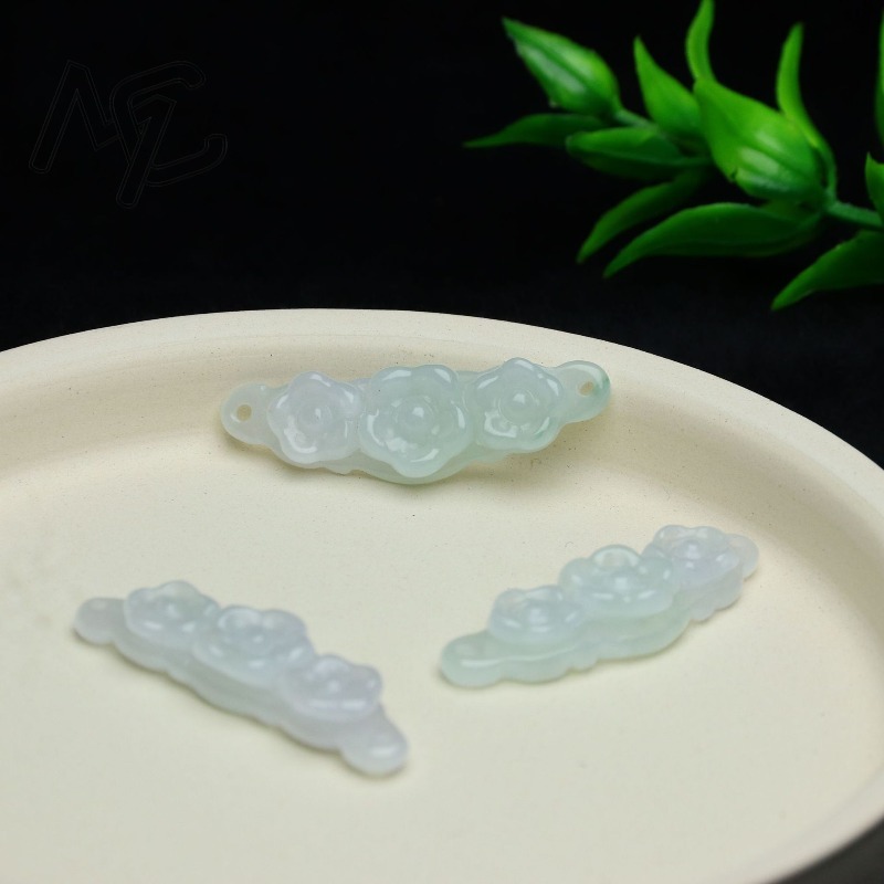 1pc Natural Jadeite Emerald Fl - Women'S Accessories review and price