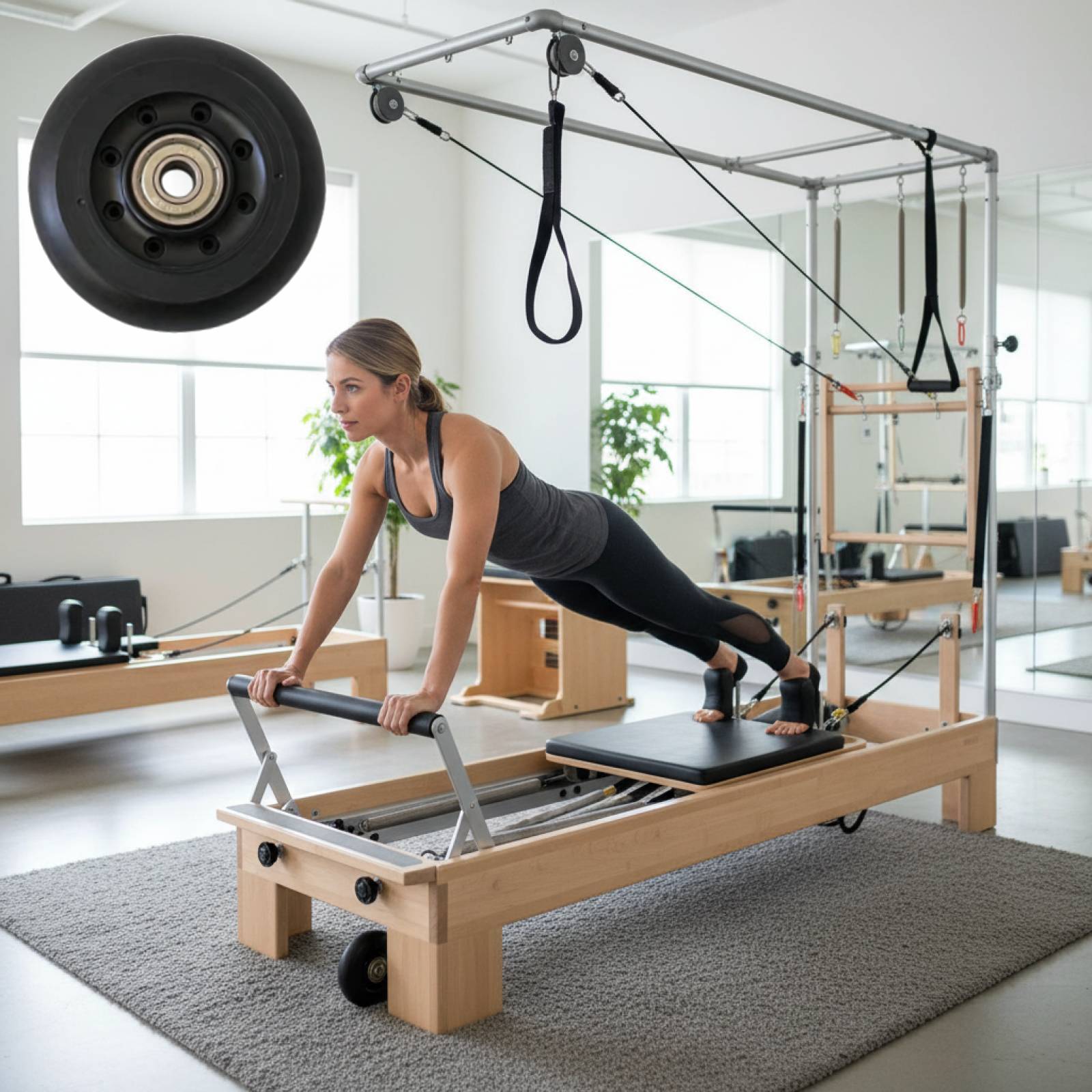 Pilates Reformer Wheel Black W - Women'S Exercise Accessories review and price