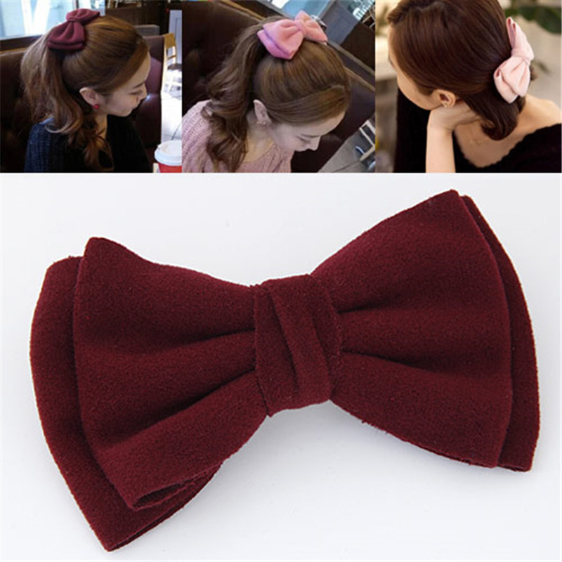 Korean Solid Color Bow Hair Cl - Women'S Accessories Flannels review and price