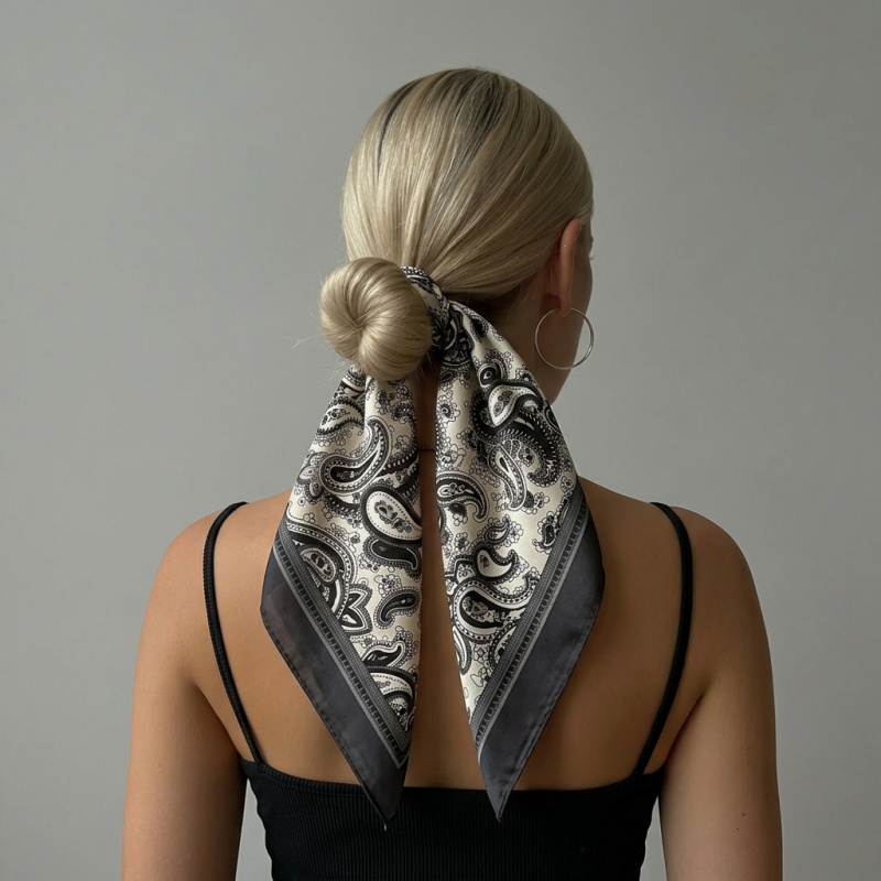 Luxury Satin Square Scarf Pais - Women'S Accessories For Neck review and price
