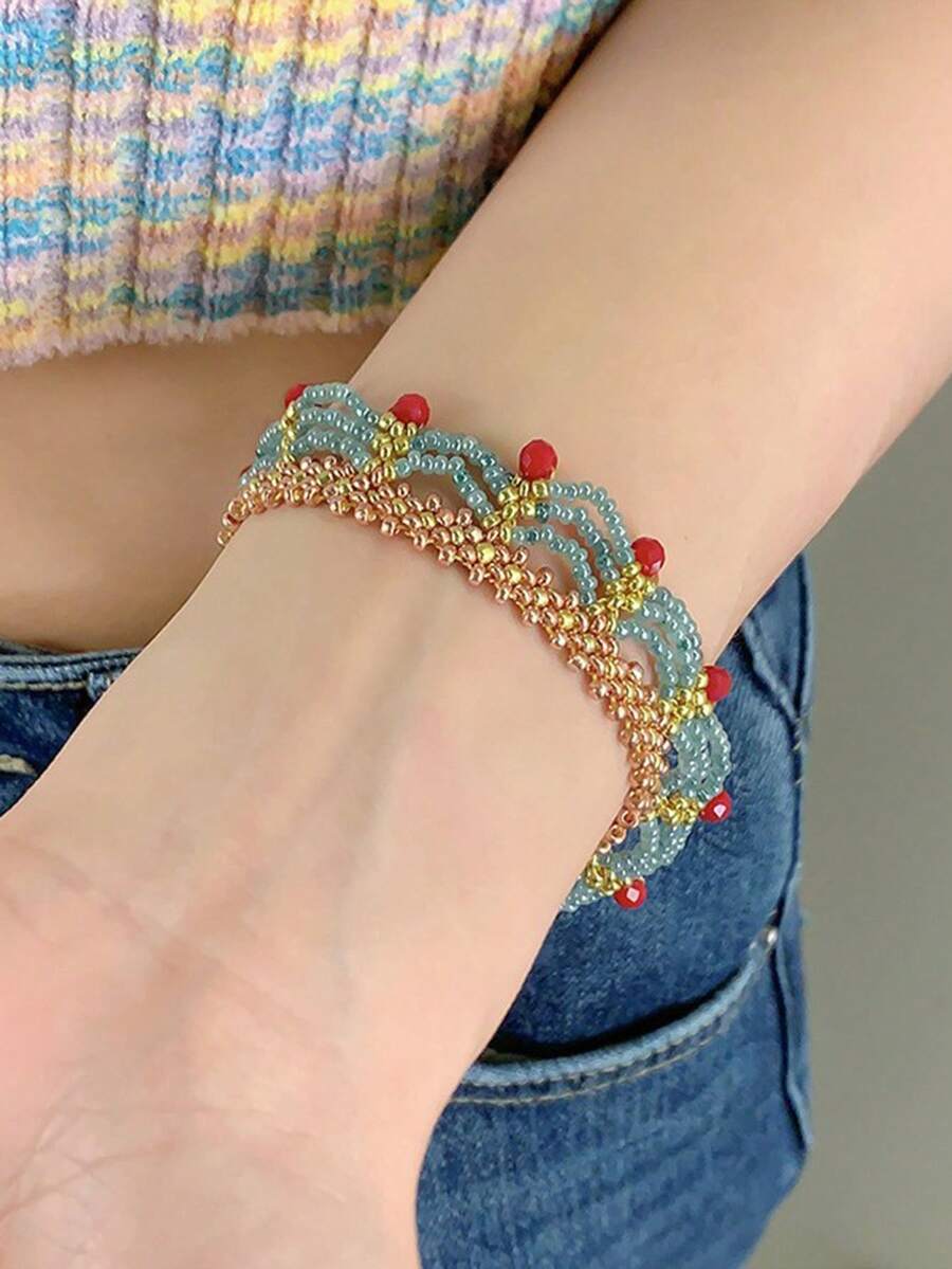 Handmade Multi-Layer Beaded Br - Layered Necklace Set review and price