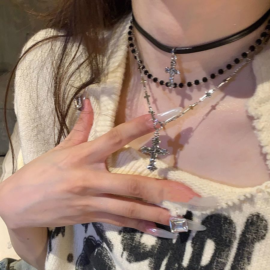 Gothic Punk Y2K Metal Cross Pe - Women'S Emo Accessories review and price