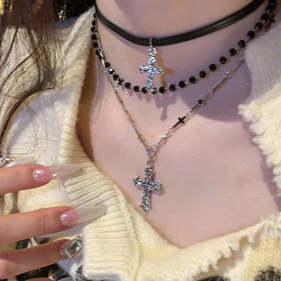 Gothic Punk Y2K Metal Cross Pe - Women'S Emo Accessories review and price