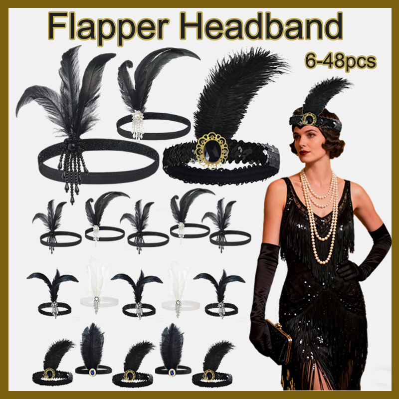 6-48PCS 1920s Flapper Headband - Women'S Accessories In The 1920S review and price