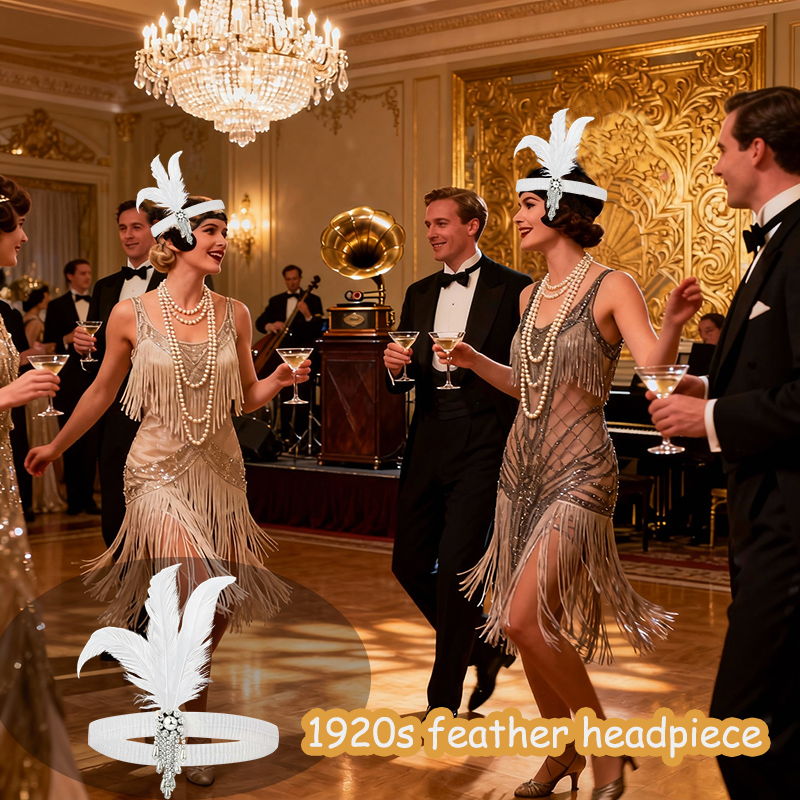 6-48PCS 1920s Flapper Headband - Women'S Accessories In The 1920S review and price