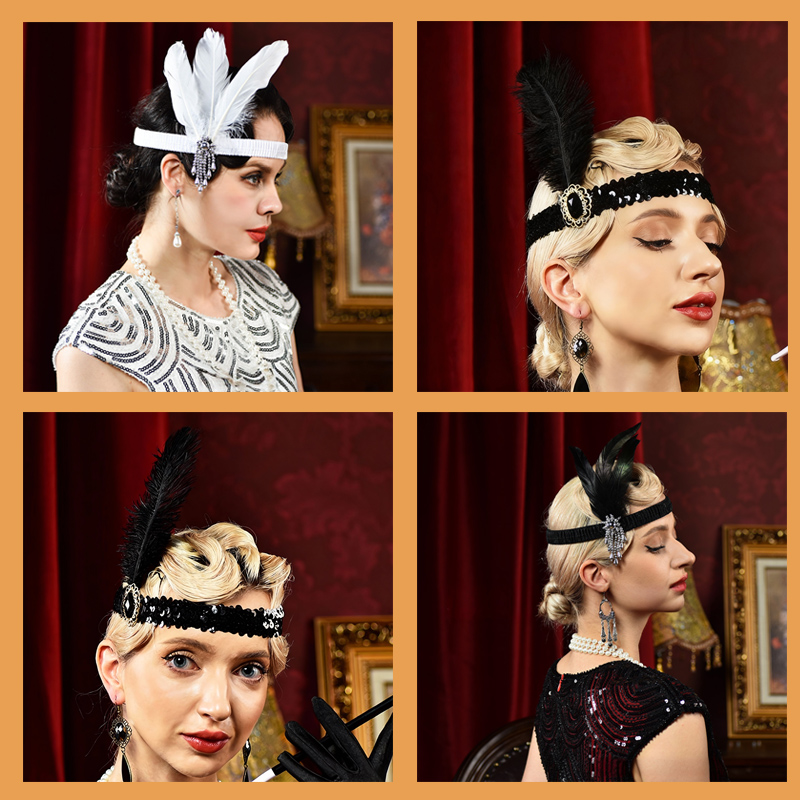 6-48PCS 1920s Flapper Headband - Women'S Accessories In The 1920S review and price