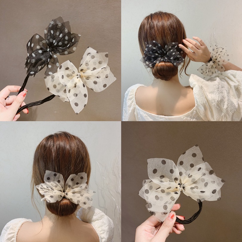 Woman Spring Yarn Hair Bun Mak - Hair Band Elastic review and price