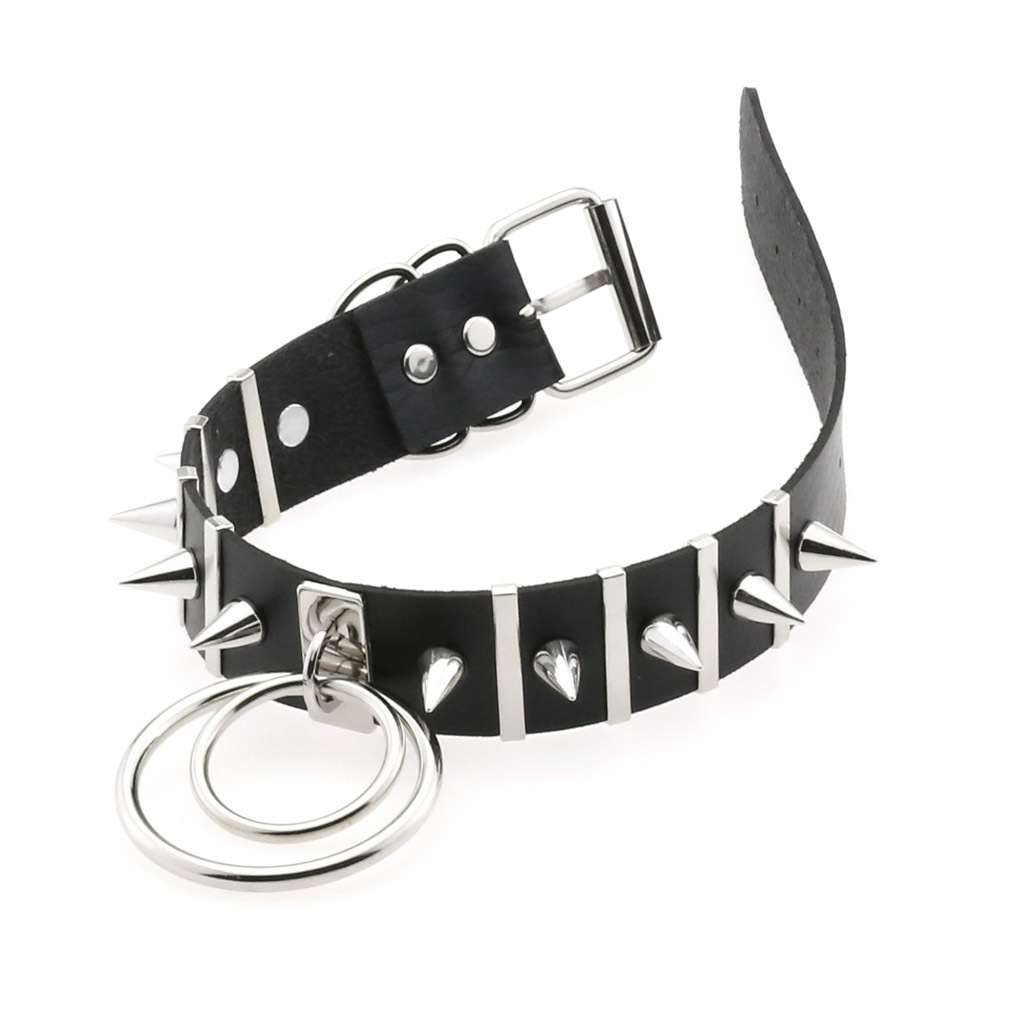 Big Spikes Choker Leather Coll - Women'S Emo Accessories review and price