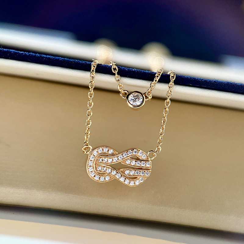 S925 Sterling Silver Double La - Layered Necklace Set review and price