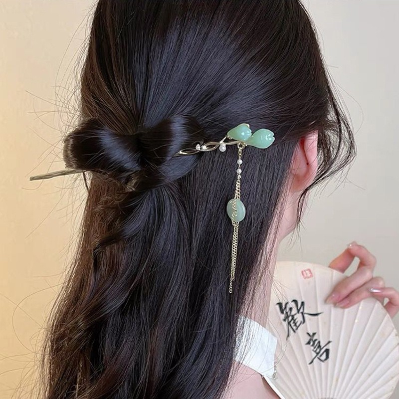 1pc Elegant Chinese Style Gree - Women Accessories Shop Design review and price