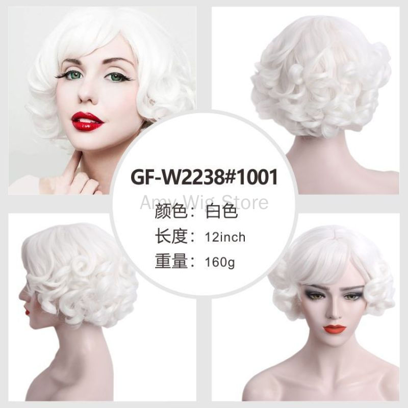 1920s Retro Short White Wig Wa - Women'S Accessories In The 1920S review and price