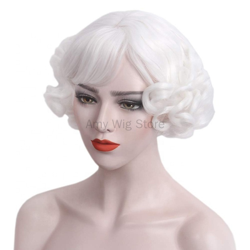 1920s Retro Short White Wig Wa - Women'S Accessories In The 1920S review and price