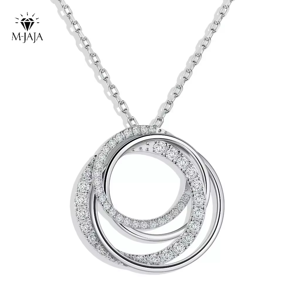 M-JAJA Moissanite Pendant Neck - Layered Necklace Set review and price