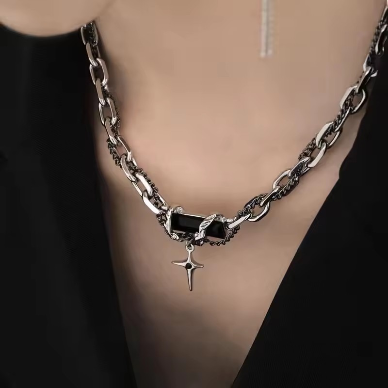 Gothic Black Cross Star Pendan - Women'S Emo Accessories review and price