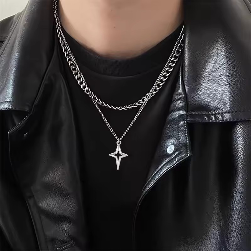 Gothic Black Cross Star Pendan - Women'S Emo Accessories review and price